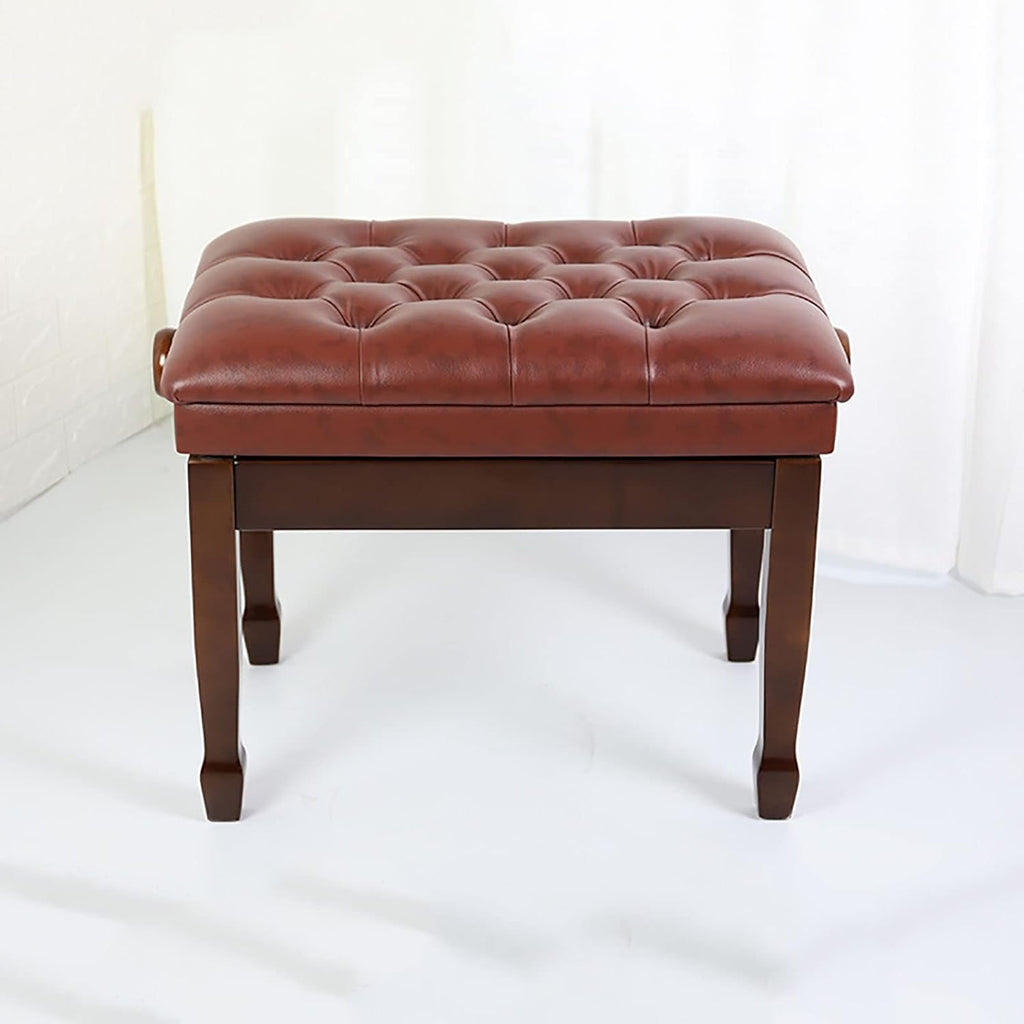 Faux Leather Piano Stool Piano Bench Height Adjustable Padded Keyboard Bench Piano Stool Keyboard Bench Vanity Stool,Strong Load Capacity & Easy Assembly (Black)