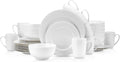 Stone Lain Alexandria 32-Piece Dinnerware Set Bone China, White