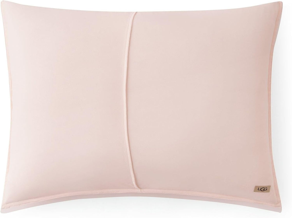 UGG Textured Twin Comforter Set - 2 Piece Striped Bedding Set with Pillow Sham – Luxurious and Cozy Reversible Light Pink Bed Set for Bedroom & Dorm (Twin/Twin XL)