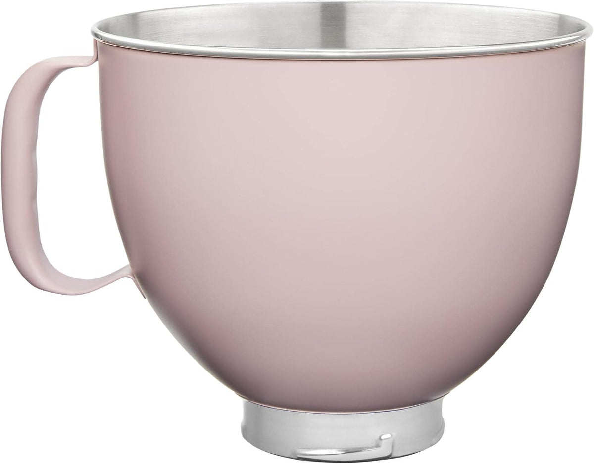 KitchenAid 5 Quart Stainless Steel Bowl for all 4.5-5 Quart Tilt-Head Stand Mixers KSM5SSBDR, Dried Rose