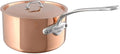 Mauviel M'3 S Copper Sauce Pan With Lid, Cast Stainless Steel Handle, 1.8-Qt, Made In France