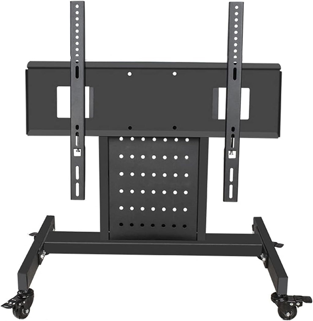 Universal TV Stand TV Stand Base Floor-Standing TV Mobile Cart 32'-75' Mobile Commercial TV Stand with 4 Universal Rollers Double Column Tilts Rotation TV Stand, Holds Up to 110lbs