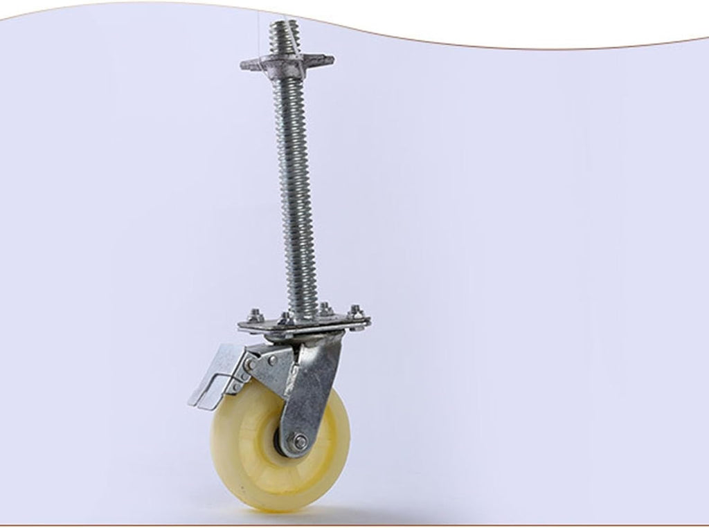 8Inch HeavyDuty Scaffold Casters with Brake Adjustable 6Inch Base Universal Mobile Frame Wheels for Easy Maneuverability and Stability in Construction Projects