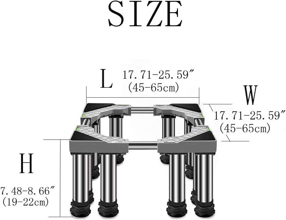 Adjustable Washing Machine Base Appliance Adjustable Fridge zer Stand Base Washing Machine Stand Width/Length 40-65cm Height 14-17cm Universal Dryer Base Bracket 4/8/12 St