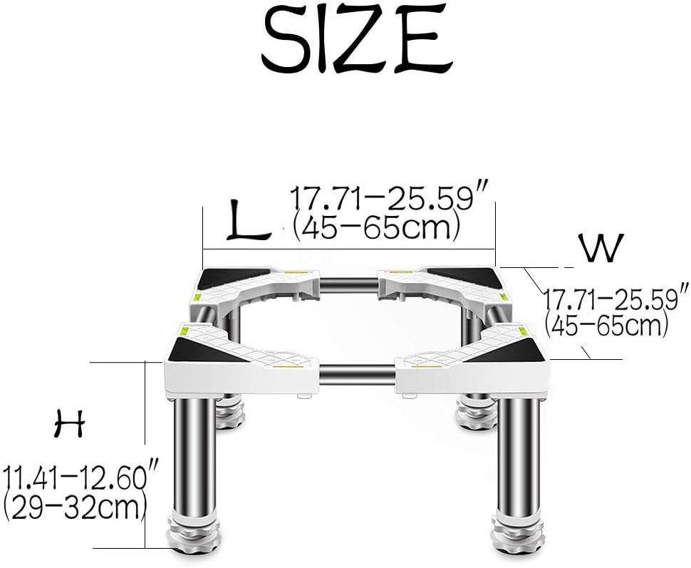 Adjustable Washing Machine Base Multi-Functional Ajustable Base Stand Washing Machine Stand Length 50-75cm Dryer Stand Universal Base Fridge Stand Height 29-32cm for cookers d