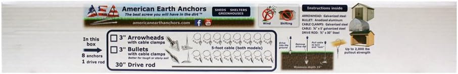 Shed Earth Anchor Kit- Steel Arrowhead