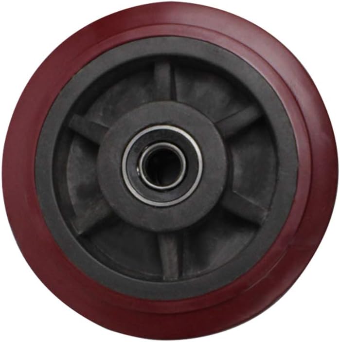 Casters Mobile Scaffolding Wheel Steering Wheel Movable Shelf Screw 6 Inch Pulley Base Base Universal Wheel with Brakes(Polyurethane Wheels)