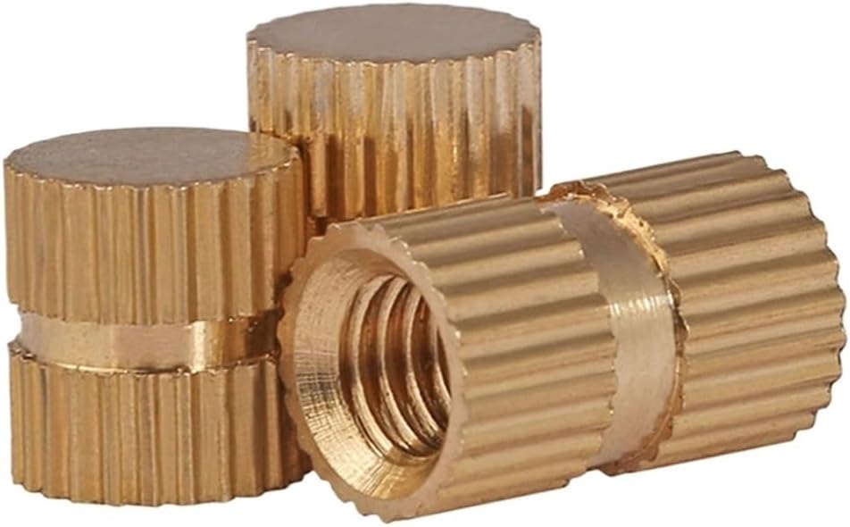 25pcs Type B Solid Brass Injection Molding Knurl Thread Insert Nuts - M3 M4 M5 M6 M8 Embedded Nutserts(20mmxM8x12mm)