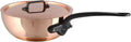 Mauviel M'Heritage M150CI 1.5mm Polished Copper & Stainless Steel Chef Pan With Lid, And Cast Iron Handle, 2.1-qt, Made in France