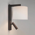 Cylindl Fabric Wall Lamp Reading Light for Book in Bed at Night, Adjustable Spotlights Sconces Lighting Hardwired Modern Lights for Workbench Bedroom Bedside Headboard T-155