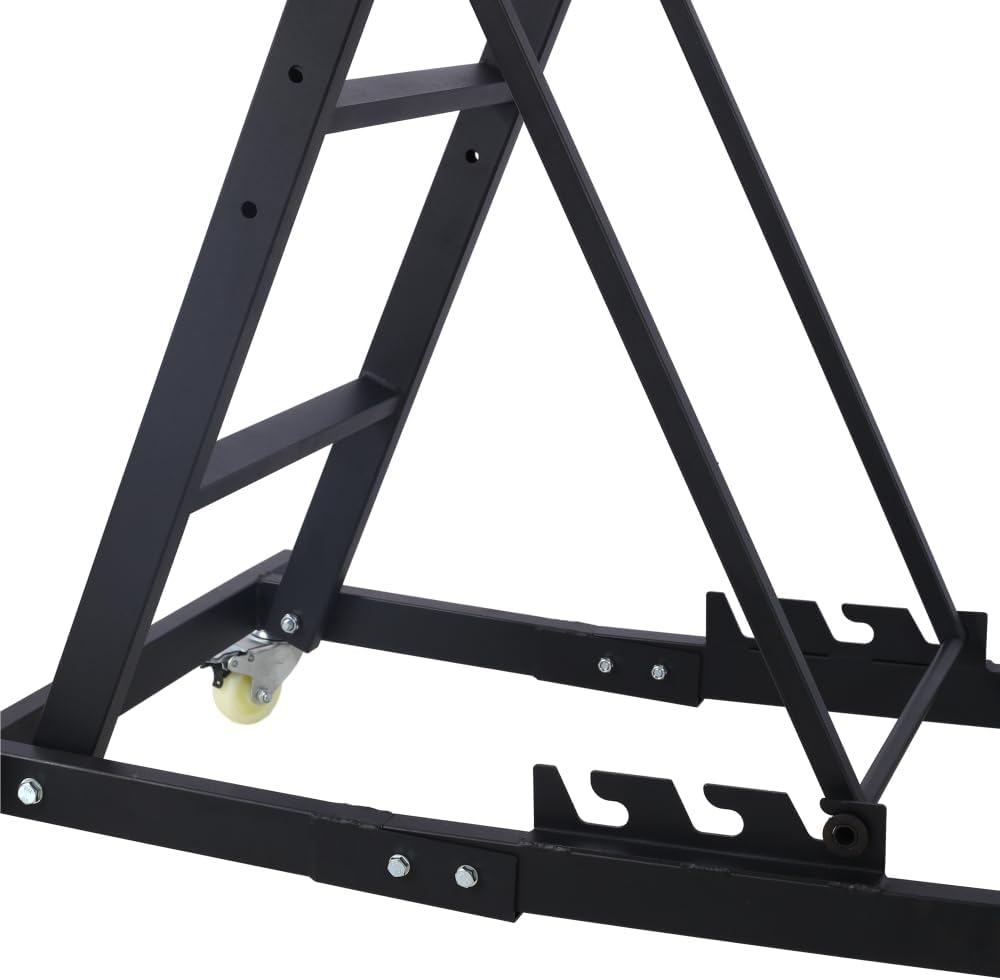 Top Automotive Creeper, Engine Creeper 42.5'-66', 330 LBS Capacity, 4 Swivel Caster Wheels, Padded Deck, Foldable for Home Garage, Workshop Repair Maintenance