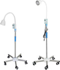 3W*7 Exam Light, Medical Examination Lamp, Mobile Type Floor Standing Surgical Light, 360° Gooseneck Medical Exam Light with Mobile Base & Wheels, for Gynaecology, Outpatient, Stomatology (One Color)