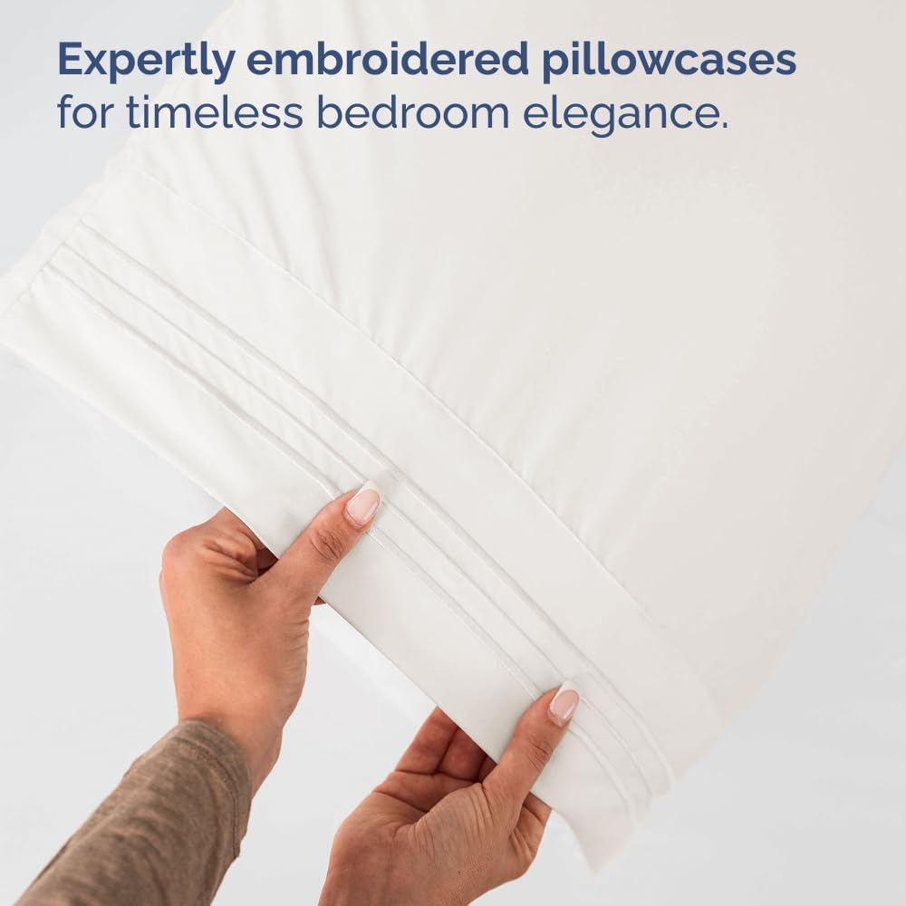 Bulk Case Pack of 16 Sheet Sets - (16) Complete Twin XL Size Sheet Sets w/ Deep Pockets - Wholesale Bulk Bedding for Hotels, Spas & Airbnbs - Breathable, Soft & Wrinkle Free - (Twin XL, Antique White)