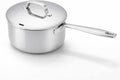 Alva Maestro 1.7 Qt Stainless Steel Saucepan with Lid, Durable Everyday Sauce Pot for Sauces, Grains, Oatmeal & Small-Batch Cooking, Induction Compatible, Oven Safe, Lazered Measurement Marks