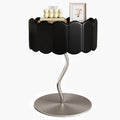Round Nightstand with Drawer Storage Cabinet End Table with Storage Bedside Table Vanity Bench Dresser for Small Apartment,Living Room