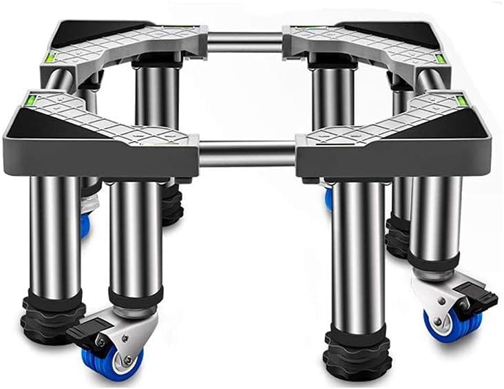 Adjustable Washing Machine Base Washing Machine Stand Base Universal Appliance Wheels Adjustable Fridge zer Trolley 45-65cm Telescopic Furniture Stand Base Multi-Functiona