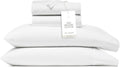 BOLL & BRANCH Signature Hemmed Sheet Set - King + Standard, White - Luxury 100% Organic Cotton - Includes 1 Flat, 1 Fitted, 2 Standard Size Pillowcases - Buttery Soft