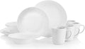 Corelle Linen Weave Embossed 16-Piece Dinnerware Set, Service for 4