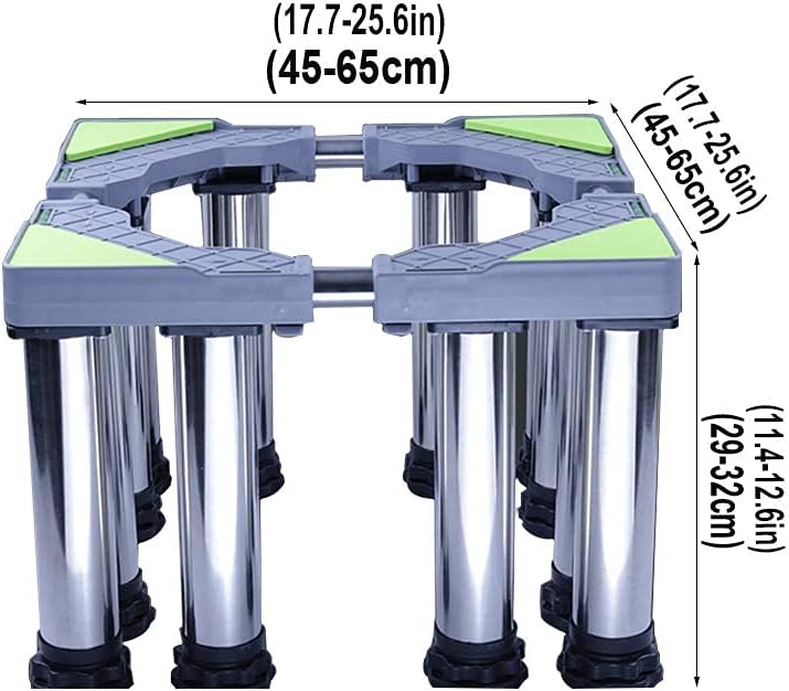 Adjustable Washing Machine Base Home Appliance Base Stand Multifunction Adjustable Drum Washing Machine Shelf Base Height 29-32cm Air Conditioner Base Universal High Rack 4/8/