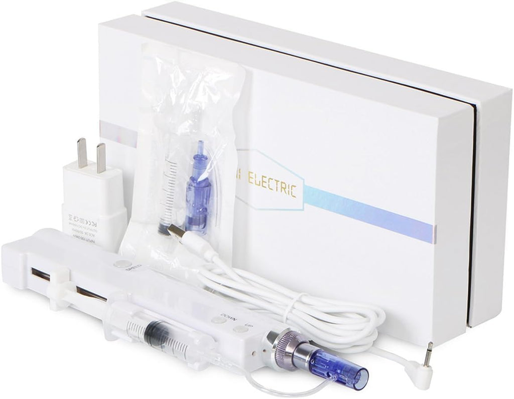 Elitzia Non-Needle Injection Facial Rejuvenation Skin Care Tools Instrument 2 Cartridges for Home Use ETNV6138
