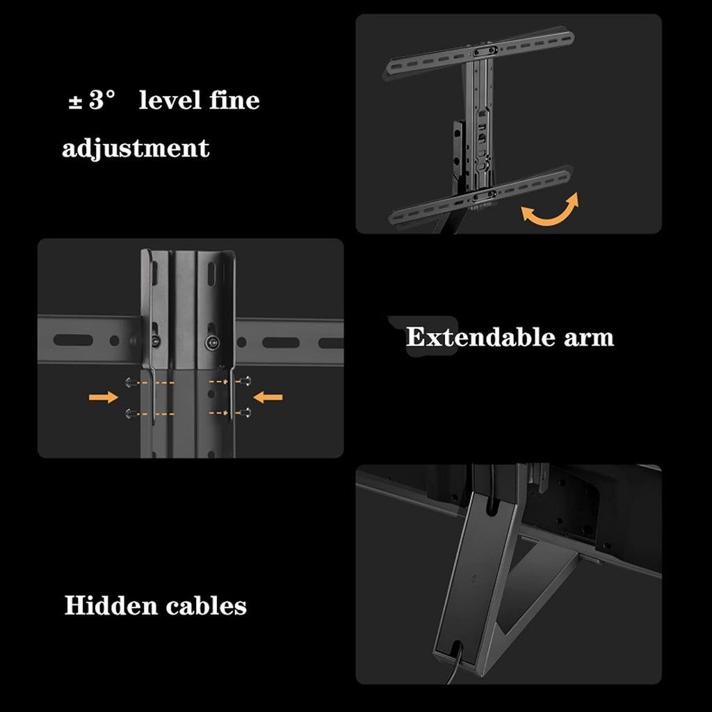 Universal TV Stand TV Stand Base Universal TV Base Desktop Height-Adjustable TV Stand 37'-75' Metal TV Rotating Bracket, Holds Up to 88lbs, Max 600x400mm Tv Stand Mount (Color : G