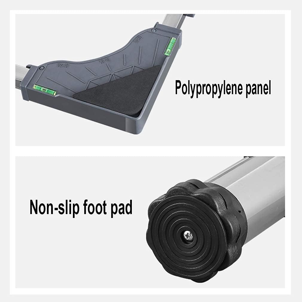 Adjustable Washing Machine Base Universal Base Dorm Fridge Stand Adjustable Length/Width 40-65cm Washing Machine Base with 4/8/12 Feet Fridge Trays Washer Bracket Height 24-27
