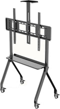 Mobile TV Cart, TV Floor Stand with Universal Wheel, Height Adjustable Heavy-Duty Floor Stand Base, TV Frame Floor Stand, TV Mount Bracket, Fits 55-120inch Screen Display