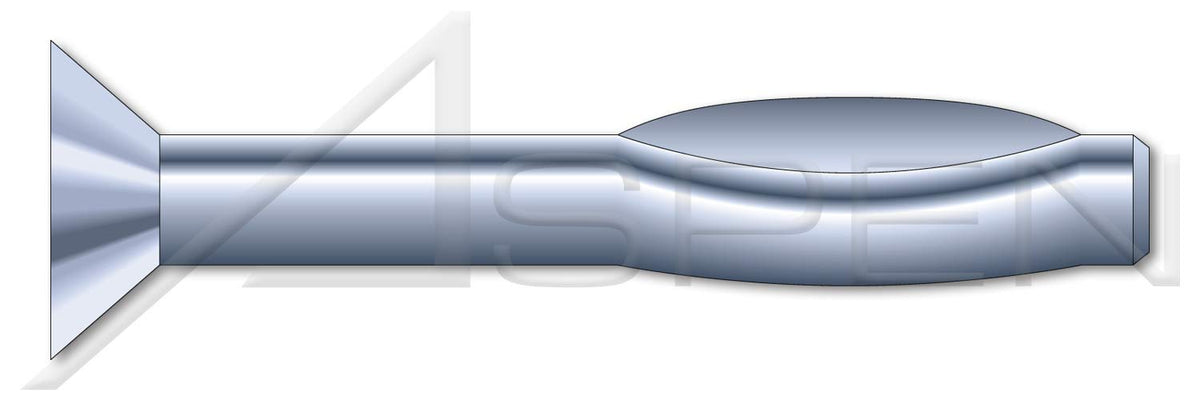 (100 pcs) 1/4' X 2-1/2', Split Drive Anchors, Flat Countersunk Head, High Alloy Steel, Zinc