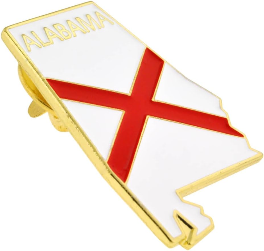 PinMart State Shape Flag Lapel Pin