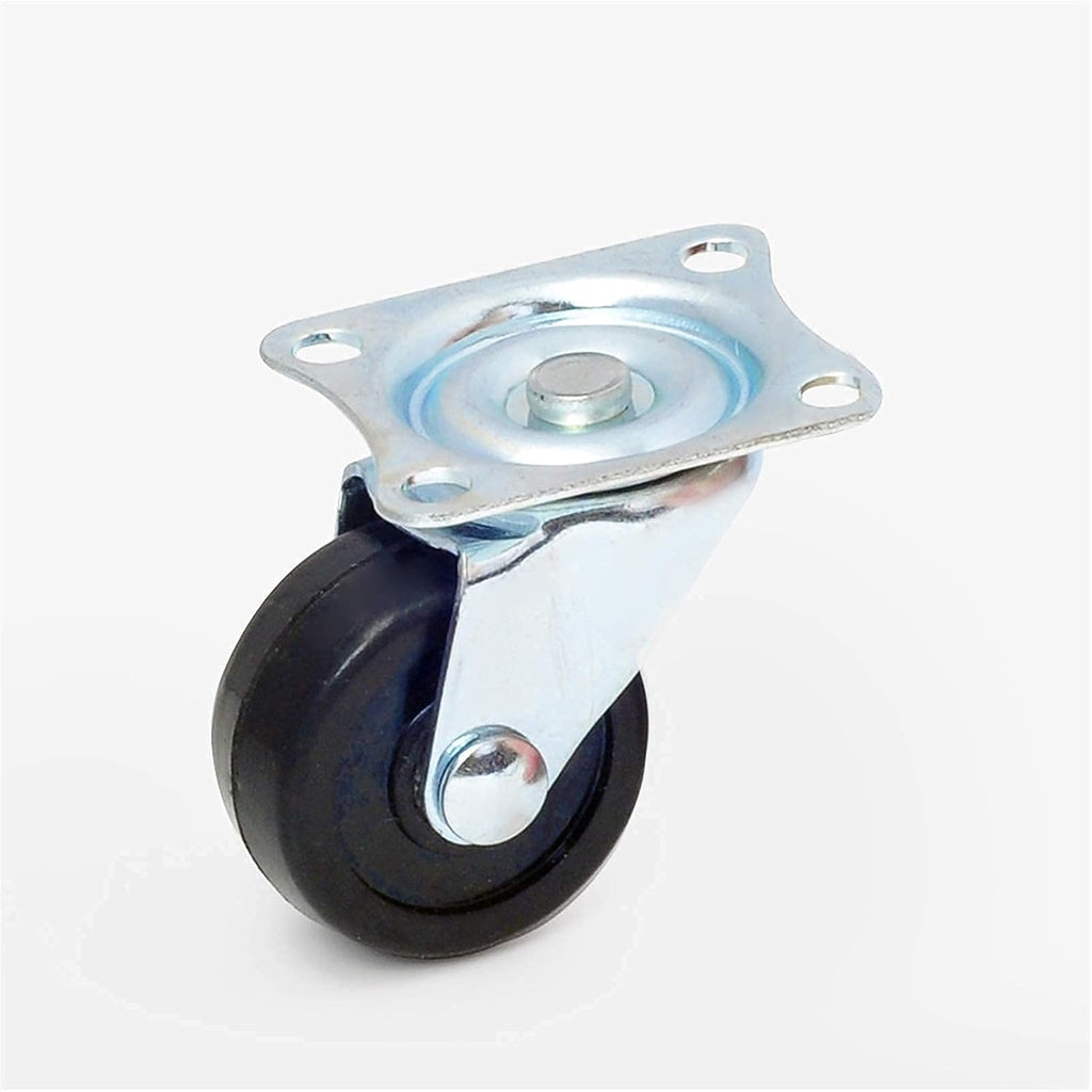 40mm Universal Rubber Plate Wheels for Industrial Tables and Chairs Flat Base Design Heavy-Duty Smooth Rolling Casters for Easy Mobility
