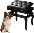 Piano Bench Piano Bench with Storage Piano Accessories Piano Bench Adjustable Height Vanity Stool Piano Bench Black Length 56cm*Width 34cm