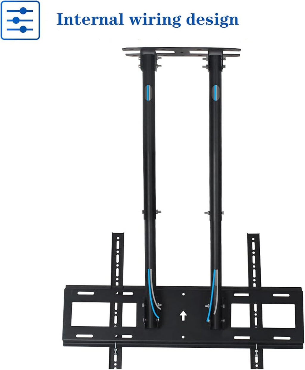 Universal TV Stand TV Stand Base TV Ceiling Mount Bracket Telescopic Tilt Adjustable TV Stand Double Pole Single Screen Hanger for Most 60-100 Inch LED, LCD Flat Screen TVs Tv Stan