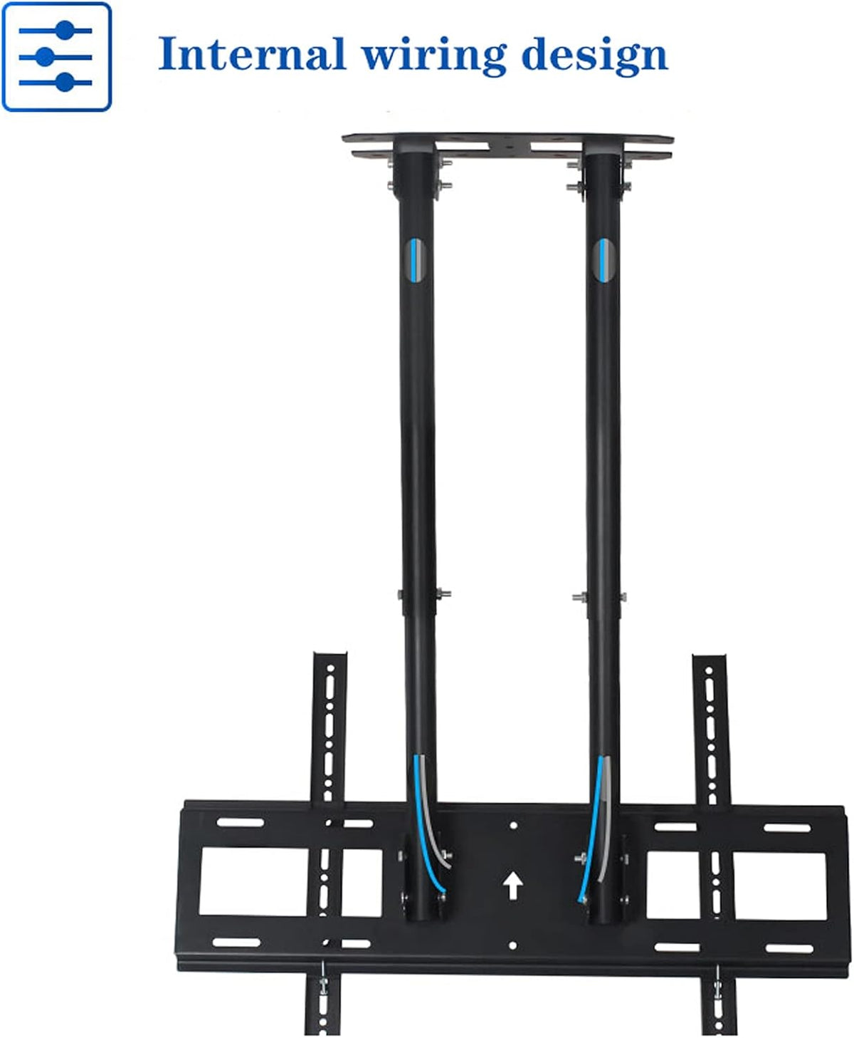 Universal TV Stand TV Stand Base TV Ceiling Mount Bracket Telescopic Tilt Adjustable TV Stand Double Pole Single Screen Hanger for Most 60-100 Inch LED, LCD Flat Screen TVs Tv Stan