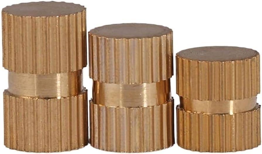 25pcs Type B Solid Brass Injection Molding Knurl Thread Insert Nuts - M3 M4 M5 M6 M8 Embedded Nutserts(10mmxM4x5.2mm)