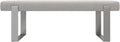 VANT Upholstered Bed Bench - Ribbed Stone - Brushed Nickel - Contemporary Modern, Bedroom Bench Seat, Hallway, or Entryway