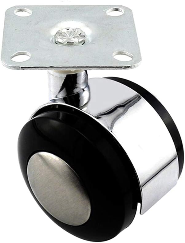 Caster Wheels,4×5/2 inch Alloy Flat Plate Universal Wheel-Mobile Cabinet Table Base Plate Wheel, Furniture Silent Rotating Wheel with Brake/with Screws (60/80KG-4 only)