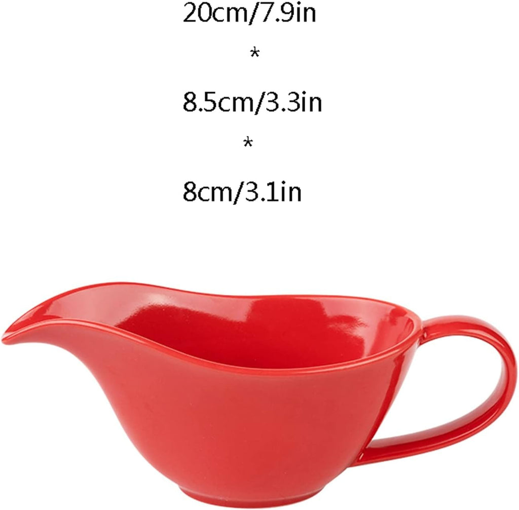 Gravy Boat Premium Quality White Porcelain Ceramic Sauce Jug Gravy Boat Porcelain Saucier Sauce Tray Seasoning Hold Sauce Jug (Color : B)