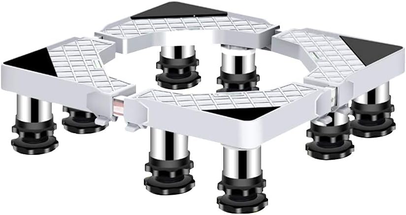 Adjustable Washing Machine Base Universal Base Fridge Stand Washing Machine Holder Bracket 14-17cm Adjustable Dryer Dishwasher Anti-Rust Fixed Base 8/12 Legs Extendable Applia