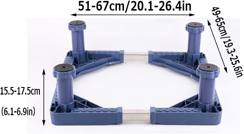 Adjustable Washing Machine Base Washing Machine Stand Base Upgraded Washing Machine Stand Universal Fridge Base Stand Retactable Furniture Base Bracket Adjustable 40-70cm Stan