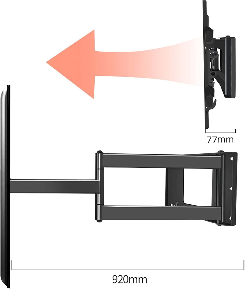 Universal Tv Stand Tv Stand Base 37'-75' Multifunctional Tv Wall Mount Full Motion Articulating Arms Swivels Tilts Extension Rotationtv Bracket, Max Vesa 600X40,