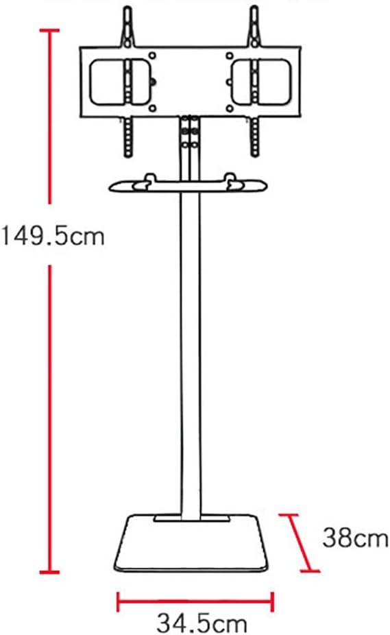Universal TV Stand Hidden floor stand, monitor stand sub-base, floor TV hanger, mobile LCD universal cart, TV mobile stand, anti-knock arc design, upright integrated tray