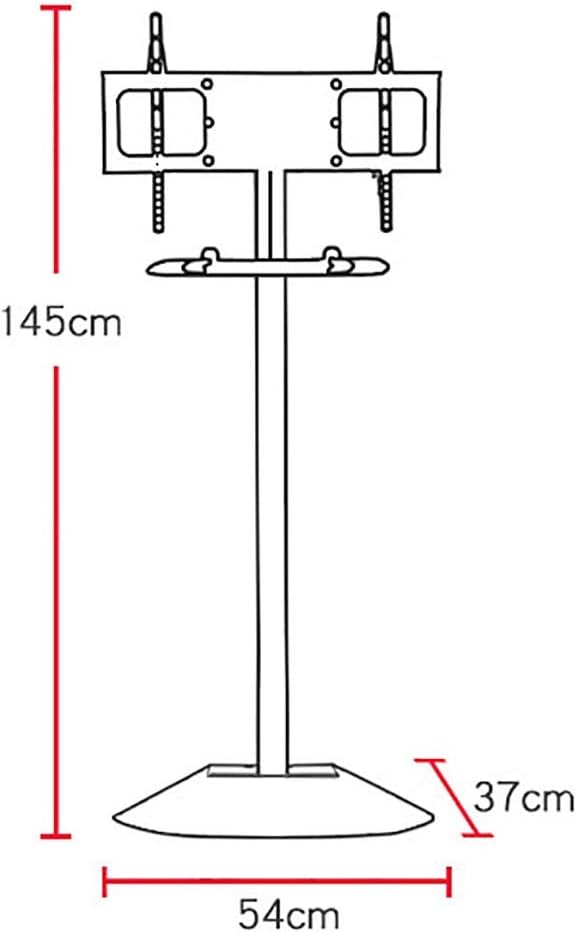 Universal TV Stand Universal TV stand, mobile LCD universal cart, monitor stand sub-base, floor TV hanger TV mobile stand, anti-knock arc design, upright integrated tray