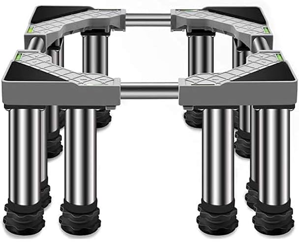 Washing Machine Base Stand Height 14-17cm Universal Pedestal with 4/8/12 Legs Adjustable Fridge Stand Length/Width 45-65cm Dishwasher Base Durable for Vertical Air Conditioner