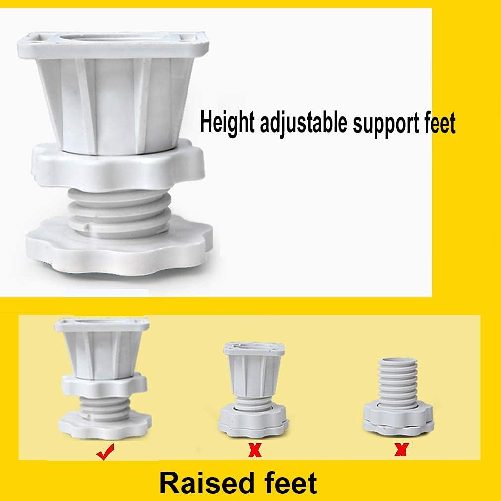 Adjustable Washing Machine Base Washing Machine Stand Base Tumble Dryer Stand Trolley Heavy Duty Roller Washing Machine Appliance Wheel Universal Adjustable 52-67cm Cookers St
