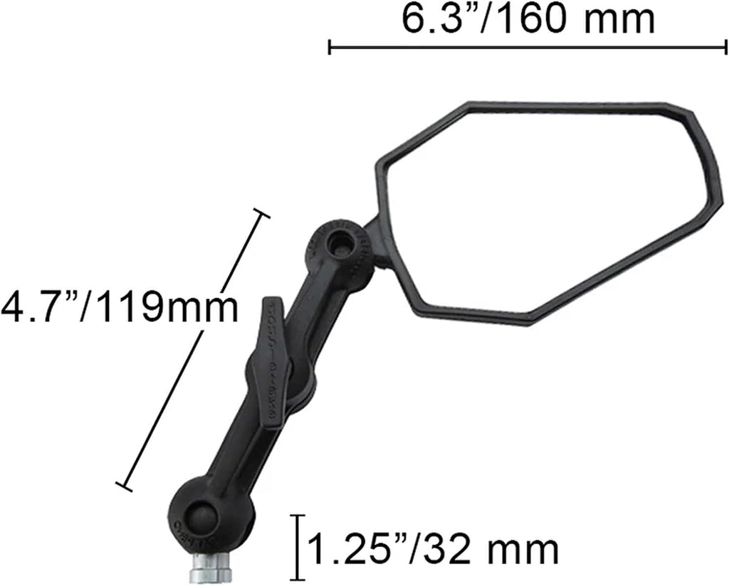 Doubletake Adventure 4.7' Mirror Kit 2.0, Universal Fit Folding Motorcyle Mirrors, Guaranteed for Life