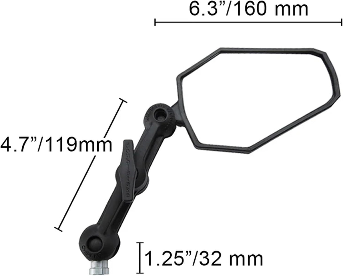 Doubletake Adventure 4.7' Mirror Kit 2.0, Universal Fit Folding Motorcyle Mirrors, Guaranteed for Life
