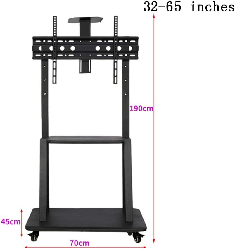 Universal TV Stand Portable TV Stand Universal Swivel TV Stand/Base Table Top TV Stand for 32 to 65 Inch TVs with 90 Degree Swivel, 4 Level Height Adjustable, Heavy Duty Tempered Glass Base, Holds Up