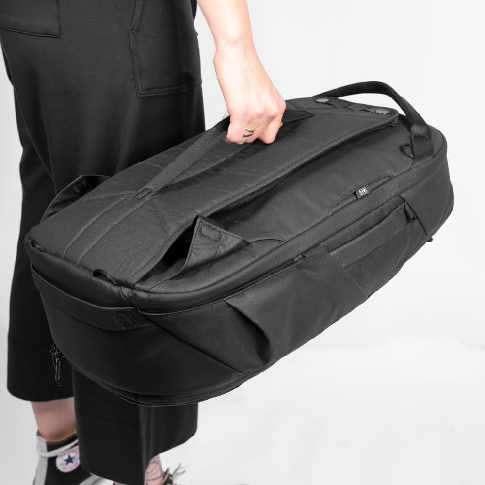 Peak Design Travel Backpack 30L, Black, Expandable 27-33L Design, Rear and Top Access, Weatherproof Shell, Laptop Sleeve, Ideal for Travel or Everyday Carry, Versatile Backpack for Men and Women