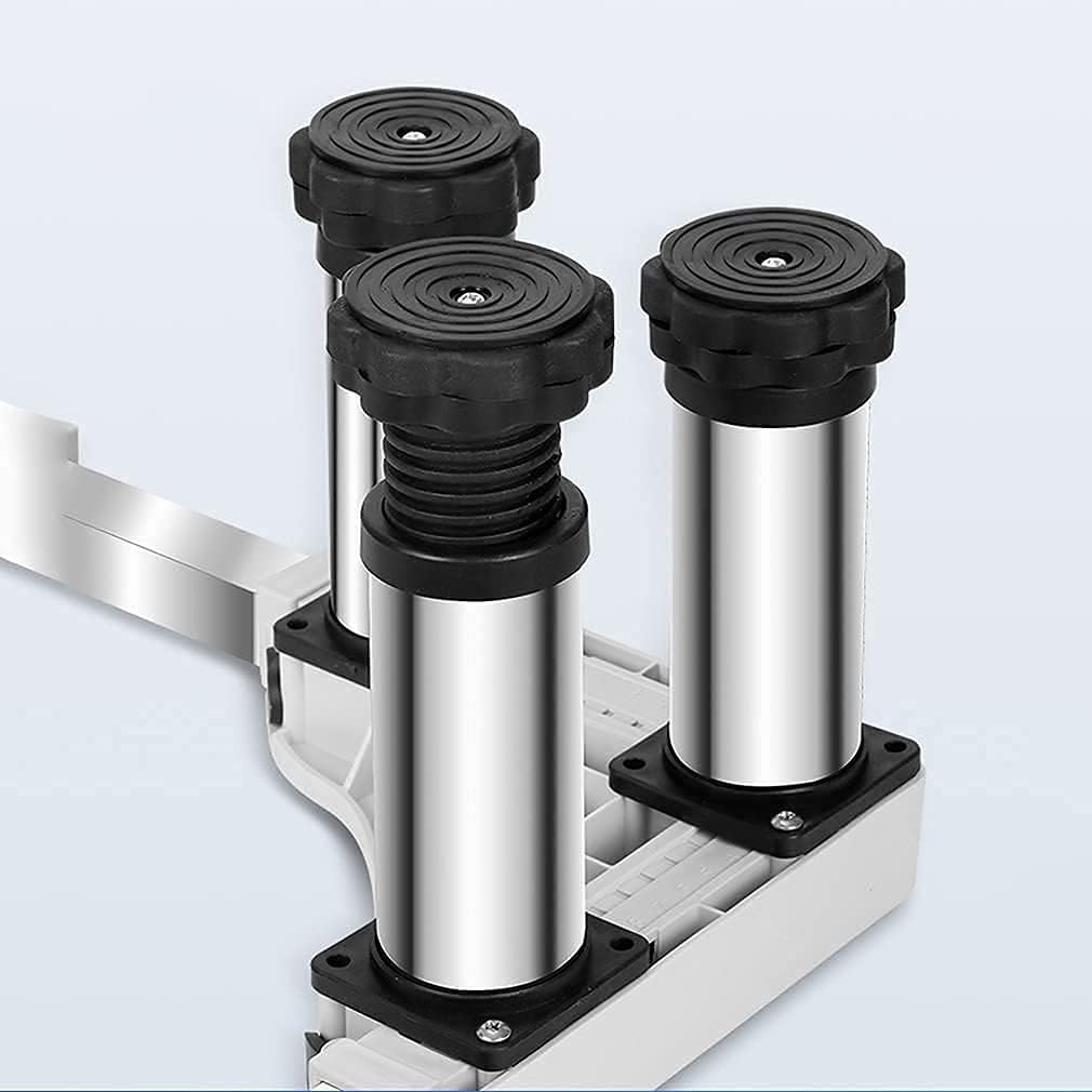 Multi-Functional Adjustable Base with 8/12 Strong Feet Washing Machine Universal High Rack Length/Width 42-66cm Tumble Dryers Base Stand Refrigerator Holder Bracket - 400kg (8