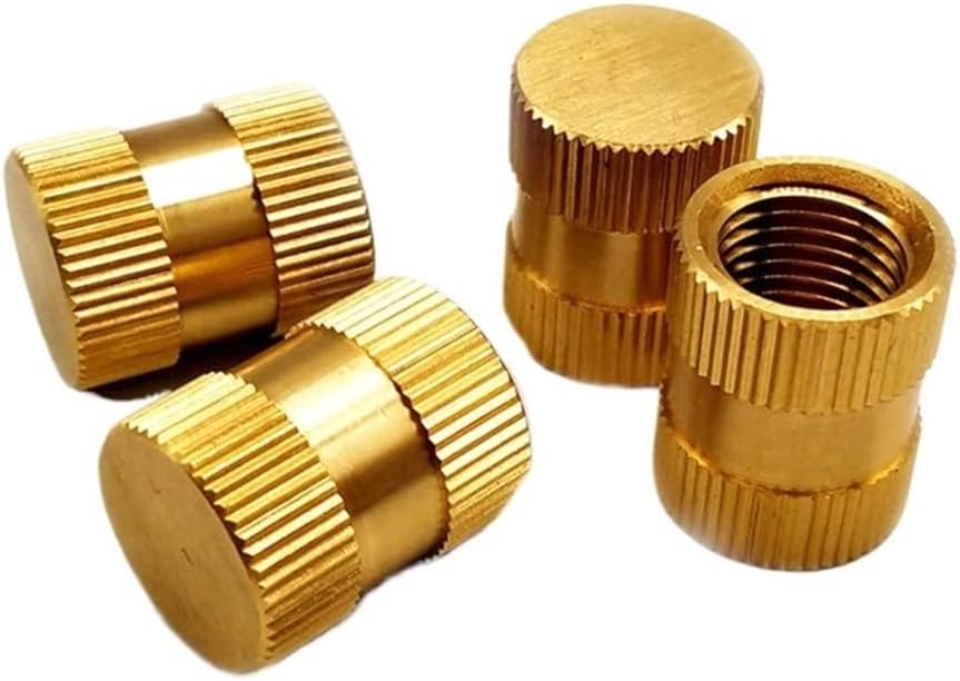 25pcs Type B Solid Brass Injection Molding Knurl Thread Insert Nuts - M3 M4 M5 M6 M8 Embedded Nutserts(20mmxM8x12mm)